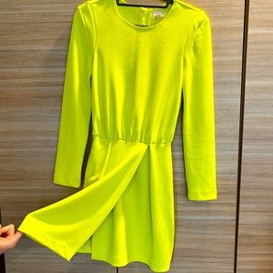 H&M lime/neon green dress, zipper back. Never worn w/o tag